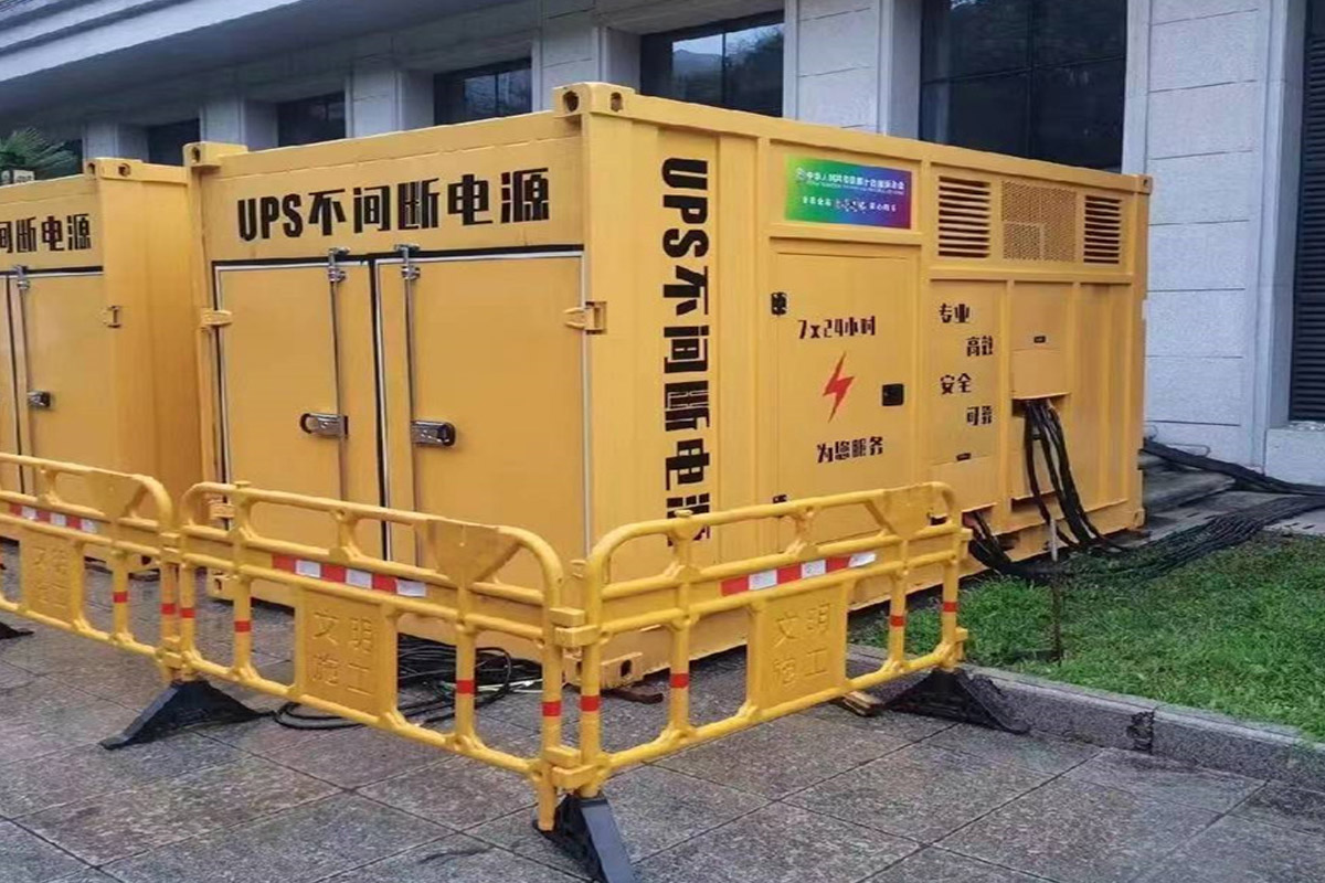 道县发电机租赁施工现场